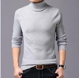 New 2017 winter mens turtleneck warm sweater high collar elastic male thick sweater pullover