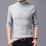 New 2017 winter mens turtleneck warm sweater high collar elastic male thick sweater pullover