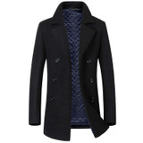 New 2017 Winter Men Wool Trench Coat Men Long Trench Slim Fit Overcoat High Quality Men Coats Fashion Trench Outerwear hot