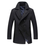 New 2017 Winter Men Wool Trench Coat Men Long Trench Slim Fit Overcoat High Quality Men Coats Fashion Trench Outerwear hot