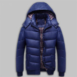 New 2017 Winter Jacket Men Brand Fashion Casual Solid Hooded Parkas Coat Cotton Padded Jacket Thick Warm Outwear Overcoat Jacket