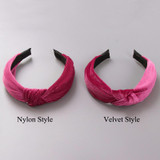 New 2017 Winter Girls Colorful Nylon Velvet Knot Headband Hair Holder Ornament Children Hairband Hair Accessories Kids Hair Band
