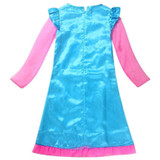 New 2017 Trolls Party Dress for Girls Baby Kid Costumes Autumn Christmas Flower Cartoon Girl Dresses Wig Toddler Clothing Troll