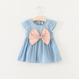 New 2017 Tutu Dress for baby Girls Cowboy Newborn Girl Birthday Party Dresses Outfit Princess dressing Cloth Summer Clothes