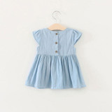 New 2017 Tutu Dress for baby Girls Cowboy Newborn Girl Birthday Party Dresses Outfit Princess dressing Cloth Summer Clothes