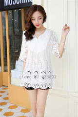 New 2017 summer style cotton blusas vetement femininas clothes blusa feminina blouses embroidery women shirt summer blouses
