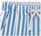 New 2017 Summer Plus Size high waist shorts women Cotton Elastic waist Casual Striped shorts