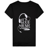 New 2017 Summer Mens Casual Short Sleeve Cotton T Shirt Fashion IT'S YOUR MUSIC Printed Hip Hop Streetwear Tops Tshirt Homme F25