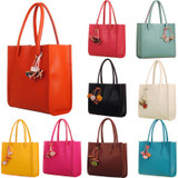 New Famous Brand Fashion Elegant Girls Handbags Women Bag Leather Shoulder Bag Candy Color Flowers Tote Handbag bolsas feminina