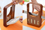 New EU Design ABS+Plastic Foldable cozinha Bread Slicer for Bread/ loaf/ toast Cutting-cuts Even Slices Free Shipping EU001