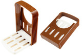 New EU Design ABS+Plastic Foldable cozinha Bread Slicer for Bread/ loaf/ toast Cutting-cuts Even Slices Free Shipping EU001