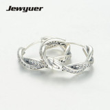 New earrings 925 Sterling Silver hearts Stud Earrings for women silver earings brinco fine jewelry Jewyuer wholesale ER001