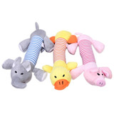 New Dog Toys Pet Puppy Chew Squeaker Squeaky Plush Sound Duck Pig Elephant For Dog Toys Knot Rope 3 Designs