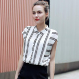 New Designs Fashion Summer Women Blouses Casual Chiffon Blouses Plus Size Sleeveless Vintage Women's Shirt