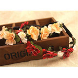 New Design Women Handmade Flower Crown Wedding Wreath Bridal Headdress Headband