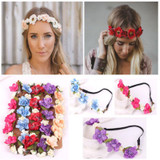 New Design Women Handmade Flower Crown Wedding Wreath Bridal Headdress Headband