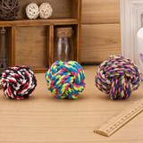 New Design Pets Rope Ball Toys Bite Ball Colorful Squeak Toys Dog Wool Ball Toys 3 Size Pet Puppy Chew Toys