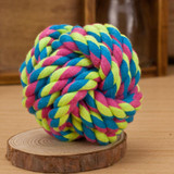 New Design Pets Rope Ball Toys Bite Ball Colorful Squeak Toys Dog Wool Ball Toys 3 Size Pet Puppy Chew Toys