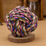 New Design Pets Rope Ball Toys Bite Ball Colorful Squeak Toys Dog Wool Ball Toys 3 Size Pet Puppy Chew Toys