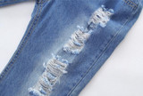 New Children Blue Jeans Kids Casual Ripped Jeans Boys Girls Denim Pants Trousers KKT164