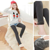 Nov18 Amazing Lady Winter Warm Legging Thickened Winter Super Elastic Fleece Women Leggings Solid Color
