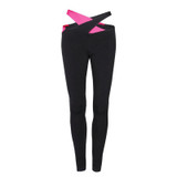 NORMOV Women Sexy Push Up Leggings Fashion Cross Waist Black Workout Legging Women Polyester Bodybuilding Jeggings S-XL 3 Colors