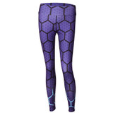 NORMOV Fashion Honeycomb Printed Christmas Leggings Women High Waist Fitness Legging Push Up Jeggings Pants Women