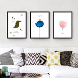 Nordic style Modern minimalist Decorative painting of the living room children 's room painting home murals of cartoon animals