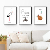 Nordic style Modern minimalist Decorative painting of the living room children 's room painting home murals of cartoon animals