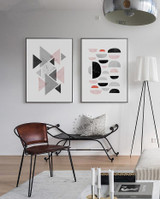 Nordic style geometry graph painting poster,abstract pattern decorative painting ,creative canvas unframed decal poster art MD
