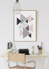 Nordic style geometry graph painting poster,abstract pattern decorative painting ,creative canvas unframed decal poster art MD