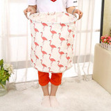 Nordic Style Flamingo Cotton Folding Laundry Baskets Dirty Clothes Storage Large Basket For Toy Clothes Sundries Storage Box
