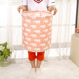 Nordic Style Flamingo Cotton Folding Laundry Baskets Dirty Clothes Storage Large Basket For Toy Clothes Sundries Storage Box