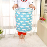Nordic Style Flamingo Cotton Folding Laundry Baskets Dirty Clothes Storage Large Basket For Toy Clothes Sundries Storage Box