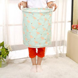 Nordic Style Flamingo Cotton Folding Laundry Baskets Dirty Clothes Storage Large Basket For Toy Clothes Sundries Storage Box