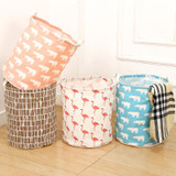 Nordic Style Flamingo Cotton Folding Laundry Baskets Dirty Clothes Storage Large Basket For Toy Clothes Sundries Storage Box