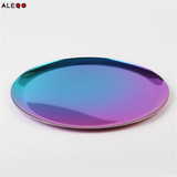 Nordic Metal Office Table Storage Plate Chic Scandinavian Vogue Elegant Round Gold Office Desk Storage Tray Organizer Home Decor