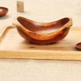 Nordic Japanese whole wood bowl Fresh Fruit Salad dessert dish bowl of instant noodles bowl creative ship shape Nordic Japanese whole wood bowl Fresh Fruit Salad dessert dish bowl of instant noodles bowl creative ship shape