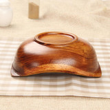 Nordic Japanese whole wood bowl Fresh Fruit Salad dessert dish bowl of instant noodles bowl creative ship shape Nordic Japanese whole wood bowl Fresh Fruit Salad dessert dish bowl of instant noodles bowl creative ship shape