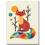 Nordic Art Cartoon Animal Poster Elephant Giraffe Tiger Minimalist Canvas Painting Nursery Picture Children Room Decoration 340