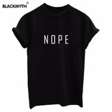 NOPE summer tops tees ladies short t shirt women t-shirt Cotton female tshirt round neck womens t shirts