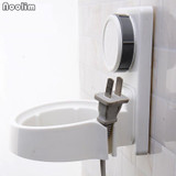 NOOLIM Suction Cup Hair Dryer Rack Wall Mounted Bathroom Bath Accessories Hair Dryer Holder Plastic Holder