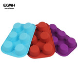 Non-Stick 6 Cups Mousse Silicone Cake Mould Muffin Cup Cupcake Baking Tray Cake Tools