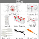 Newest SYMA X22W Mini Drone With Wifi Camera 2.4G 4CH 6Axis RC Quadcopter Helicopters Toys Gift For Kid