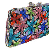 Newest stylish women evening bag Multi Crystal Evening Bag silver winding bags Crystal Luxury Clutch Bag Diamond Ladies 88415