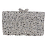 Newest stylish women evening bag Multi Crystal Evening Bag silver winding bags Crystal Luxury Clutch Bag Diamond Ladies 88415