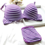 Newest Seamless Sexy Women Girls Striped Push Up Bra Sets Deep V-neck Bra Sets Underwear