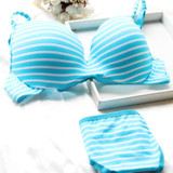 Newest Seamless Sexy Women Girls Striped Push Up Bra Sets Deep V-neck Bra Sets Underwear