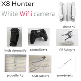Newest rc mini foldable drone X8 Hunter with camera wifi fpv quadcopter rc helicopter toy HD selfie dron remote control 4CH Axis