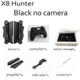 Newest rc mini foldable drone X8 Hunter with camera wifi fpv quadcopter rc helicopter toy HD selfie dron remote control 4CH Axis